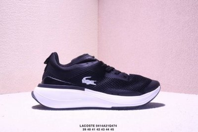 Lacoste法国鳄鱼 舒适运动 网布减震防滑耐磨透气 低帮 橡胶发泡休闲跑步鞋 尺码:39-45 Xm0414Q474