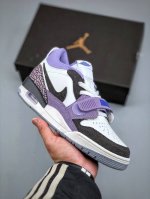 性价比版本140 Nike Air Jordan Legacy 312 Low"White Purple"乔丹最强三合一混合版本低帮文化休闲运动篮球鞋“皮革白紫