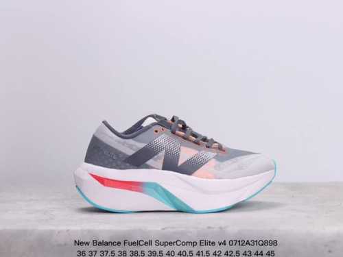 公司级new Balance Fuelcell Supercomp Elite V4 运动舒适耐磨 低帮休闲跑步鞋 男款 新款的elite V4，在鞋面和鞋底都