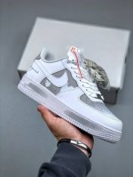nike Air Force 1'07 Low 官方爆款定制 二次元主题 白灰 喷绘 空军一号低帮休闲板鞋 Cw2288-111 #定制皮料 原厂3D打印 定制