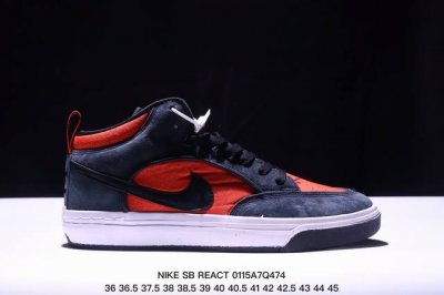 真标Nike Sb React Leo 冬季新款复古中帮滑板鞋休闲运动鞋 货号:Dx4361-001 尺码:36 36.5 37.5 38 38.5 39 40
