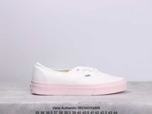 万斯官网同步更新vans Authentic 舒适 休闲 防滑耐磨 低帮 帆布鞋 男女同款 白色紫薯。鞋面整体以米白为主色，鞋底部分也同样表示了其合作身份。外底
