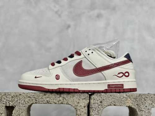 Nk Sb Dunk Low Supreme联名蛇年限定 红蛇纹 周年高端定制 低帮休闲板鞋 Xs1086-015 #定制鞋盒 大厂纯原品质出货 超高清洁度 皮