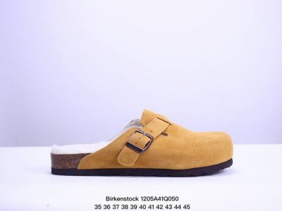 Birkenstock Boston Vl 勃肯绒面金属针扣软木底包头拖鞋 牛皮绒面革质地柔软 搭配可调节鞋扣提升穿着舒适度 人体工学设计分散脚部压力 保护脚踝