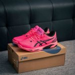 250 核心私 Asics Solution Speed Ff 2 玫红黑亚瑟士轻量速度型网球鞋 Dynawrap 技术可提升稳定性 Flytefoam 科技打
