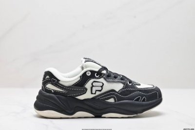 公司级FILA FUSION斐乐潮牌 Flash 复古潮流防滑耐磨 低帮休闲跑步鞋 货号:T12W331103APB 尺码:35.5 36 36.5 37.5