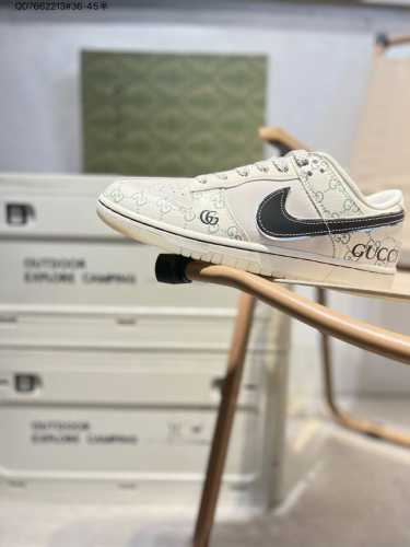 230 海外爆款限量发售！公司级 Nike Sb Dunk Low“古驰联名” 周年高端定制 低帮休闲板鞋 定制鞋盒 大厂纯原品质出货 超高清洁度 皮料切割干净