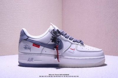 海外限量发售！公司级Nike Air Force 1 '07 Low “Lv联名 大学蓝抽绳”空军一号 低帮 运动鞋 休闲鞋 折边针车 工艺难度大 原楦头原纸板