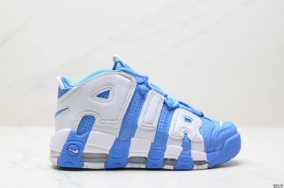 真标耐克nike Wmns Air More Uptempo Gs Barely Green 皮蓬初代系列经典高街百搭休闲运动文化篮球鞋美国队配色 货号:Fj2