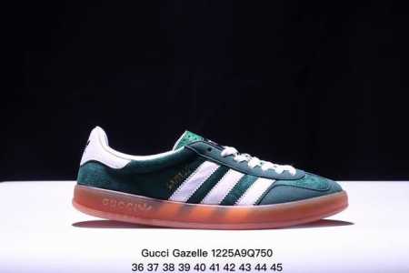 阿迪达斯 Adidas Originals X Gucci Gazelle 阿迪古驰联名经典休闲板鞋 复古男女运动鞋，融汇两个品牌丰富且历史悠久的典藏元素, A - 点击图像关闭