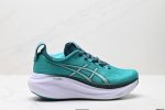 公司级Asics Gel-Nimbus 27 舒适防滑耐磨低帮休闲跑步鞋 鞋底采用了轻质发泡材料 并在后跟和前掌处采用了Asics亚瑟士核心科技-Gel缓震胶
