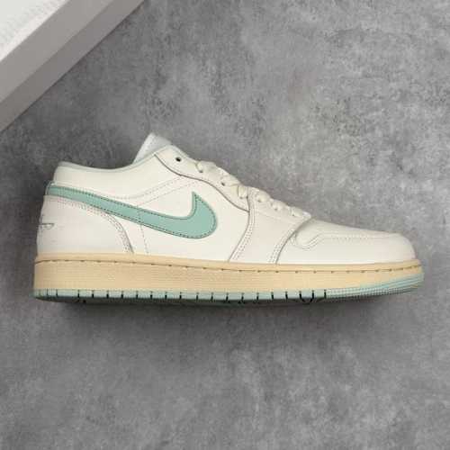 本地 核心私 Air Jordan 1 Low Aj1 乔1 白薄荷绿 低帮文化休闲运动板鞋 市场唯一独家头层皮打造 原鞋原档案开发 原厂皮料 原档冲孔鞋头 正