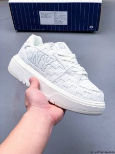 公司级！Mlb Chunky Liner 厚底休闲跑步鞋 Ny印花 牛皮材质运动鞋 0418861S26