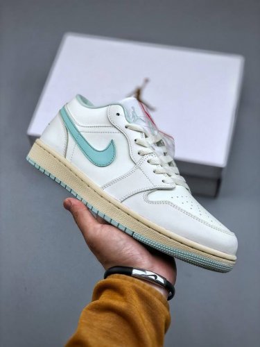 Air Jordan 1 Low Aj1 乔1薄荷绿 低帮文化休闲运动板鞋 Dc0774 134市场唯一独家头层皮打造 原鞋原档案开发 原厂皮料 原档冲孔鞋头