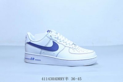 耐克 Nike Air Force 1 Af1耐克 低帮 空军一号休闲板鞋 白蓝 货号 Hq2037-100 411430Adrry半 36-45