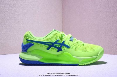 公司级新款Asics Gel-Resolution 9专业比赛R9运动鞋男女减震包裹性运动网球鞋 Flytefoam轻量中底：比传统泡棉更轻盈30%，却提供持久