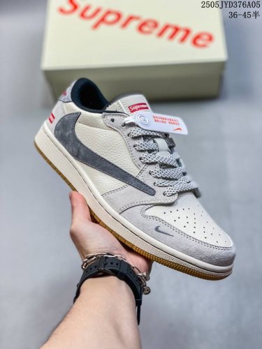 travis Scott X Fragment Design X Jordan Air Jordan 1 Low Og Sp “Supreme联名 白灰生胶”