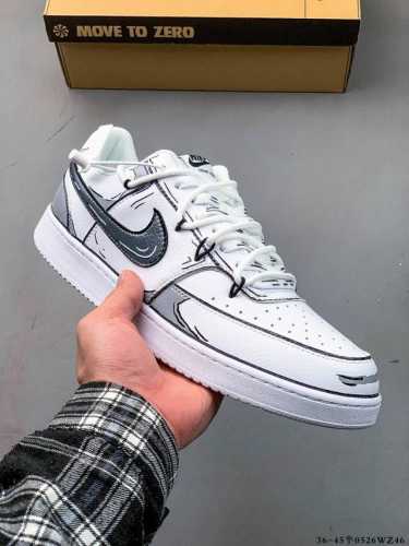 nike Court Vision Low 手绘涂鸦 解构绑带 休闲运动板鞋 纯原版本 低帮百搭透气休闲运动板鞋 经典耐用的设计 兼顾舒适脚感和出众风范 演绎匠