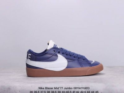 公司级nike Blazer Mid‘77 Jumbo 经典百搭低帮开拓者休闲运动板鞋 真硫化铝楦制作 原厂布料拼接 独家裁片完美鞋型 台湾进口软感荔枝头层皮