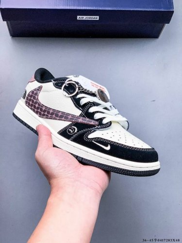 公司级头层！耐克Nike Air Jordan 1 Low Aj1乔1 低帮潮流缓运动休闲板鞋。Aj1 低帮拼接 完美版型真头层牛皮# 内置缓震气垫 原鞋开模