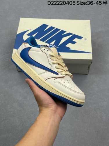 真标Aj1倒勾Travis Scott X Air Jordan 1 ” Reverse Mocha “ Aj1乔1 Ts 闪电 联名倒钩 低帮文化篮球鞋 货号