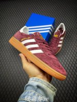 Adidas Originals Handball Spezial 手球运动员系列百搭休闲运动板鞋 #男女鞋半码制#原楦开发纸版楦型#采用翻毛皮鞋面材质#内嵌环