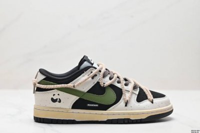 公司级绑绳off-White解构风定制，耐克nike Sb Dunk Low”Milk White Pink Smile“扣篮系列低帮休闲运动滑板板鞋 采用软质