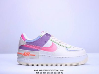 公司级耐克nike Wmns Air Force 1 Shadow全新少女系解构主义设计 马卡龙空军一号轻量增高低帮百搭板鞋 为经典设计注入玩味元素 分层结构