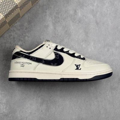 本地 核心私 Nk Sb Dunk Low Lv联名-牛仔印花勾 周年高端定制 低帮休闲板鞋 #定制鞋盒 大厂纯原品质出货 超高清洁度 皮料切割干净无任何毛边