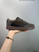 aj1倒勾Travis Scott X Air Jordan 1 ” Reverse Mocha “ Aj1乔1 Ts 闪电 联名倒钩 低帮文化篮球鞋 完美品质