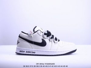 公司级绑绳Off-White解构风定制，耐克Nike Air Jordan 1 Low”Brown Mocha“AJ1低帮乔丹一代低帮经典复古文化休闲运动篮球鞋