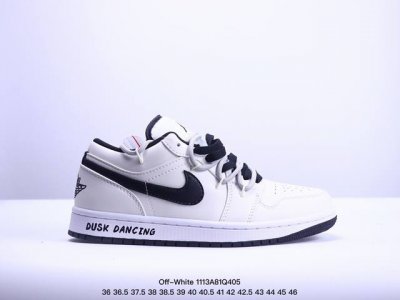 公司级绑绳Off-White解构风定制，耐克Nike Air Jordan 1 Low”Brown Mocha“AJ1低帮乔丹一代低帮经典复古文化休闲运动篮球鞋