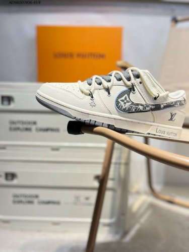 Nike Sb Dunk Low“Lv联名” 周年高端定制 低帮休闲板鞋 定制鞋盒 超高清洁度 皮料切割干净无任何毛边 细节完美Dm6868 Ae7662417