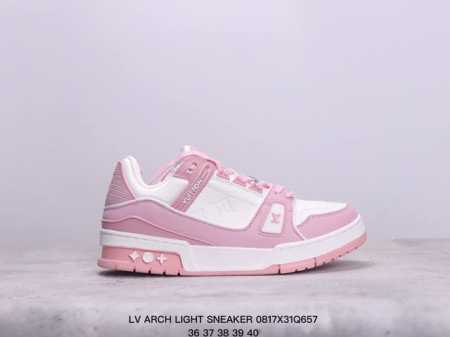 二层皮 全新lv路易威登 Lv Arch Light Sneaker 休闲运动文化百搭篮球板鞋 xm0817Q657 - 点击图像关闭