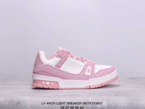 二层皮 全新lv路易威登 Lv Arch Light Sneaker 休闲运动文化百搭篮球板鞋 xm0817Q657