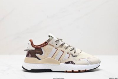 公司级阿迪达斯三叶草 Nite Jogger M 经典运动跑鞋 夜行者 复古跑鞋原厂材料 原厂大底 私家独模 网布搭配麂皮拼接打造鞋面 极具复古风格鞋头及鞋跟点