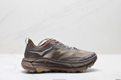 公司级Satisfy X Hoka Running Mafate Trail 全新配色 网面透气 运动鞋 此球鞋继承了Hoka的经典越野鞋型Mafate Spe