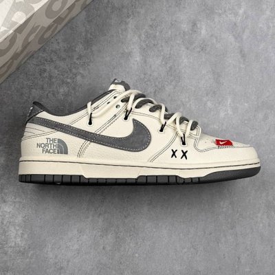 本地 核心私 Nike Sb Dunk Low 北面系列 绑带米白灰勾 周年高端定制 低帮休闲板鞋 #定制鞋盒 大厂纯原品质出货 超高清洁度 皮料切割干净无任何