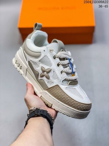 原版开发 全新爆款 Sneaker Lo 公司级路易威登板鞋面包鞋 新款 Lv Tyler X Louis Vuitton Trainer 圆头系带 魔术扣 低