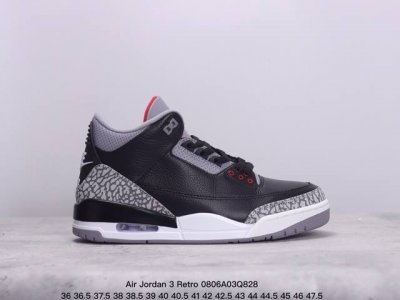 公司级air Jordan 3 Retro 复刻白水泥 Aj3 乔丹3代 Aj3 乔3 经典复刻白水泥 乔丹篮球鞋系列 鞋身以白色为主调，采用优质皮革材质搭配鞋