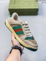 福利套现特价 gucci古驰Screener系列男女士皮革运动鞋[脏脏鞋] 尺码 见图 编码 05Jdd320A28