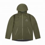 顶级版本，随意对比』 - Arc'Teryx 始祖鸟beta Lt Gore-Tex Jacket纯色休闲运动连帽硬壳冲锋衣--复古绿 尺码: S, M, L,