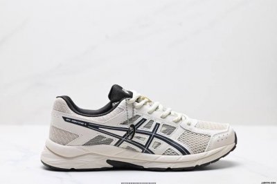 公司级Asics 亚瑟士 透气网眼鞋面配合部分合成革材质，全新Rearfoot Gel后置凝胶缓冲效果日本专业跑鞋品牌-亚瑟士Asics Gel-Contend
