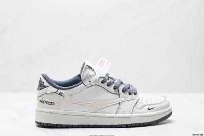 公司级Aj1倒勾Travis Scott X Air Jordan 1 ” Reverse Mocha “ Aj1乔1 Ts 闪电 联名倒钩 低帮文化篮球鞋 完