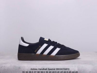 公司级adidas Handball Spezial 官方正确版本 阿迪达斯经典款 复古休闲板鞋 全鞋采用反毛皮制作 牛筋耐磨大底 承载青春情怀的板鞋 经典三条
