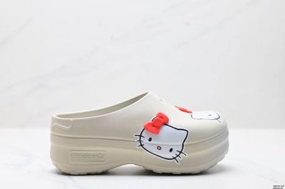 公司级Adidas Originals Adifom Stan Smith Mule W 厚底穆勒厨师鞋凯蒂猫包头拖鞋浅蓝色女增高半拖洞洞鞋沙滩凉鞋夏 尺码:3
