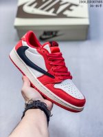 真标带半码！ 乔丹一代 Air Jordan 1 乔1 低帮Aj1倒勾系列 运动鞋复古休闲篮球鞋 提高了与足部的贴合度，给人不一样的穿着体验。鞋底的平稳支撑，让