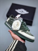 410支持放店 Travis Scott X Fragment Design X Air Jordan 1 Low Og Sp 乔1 克罗心联名 深军绿 低帮文