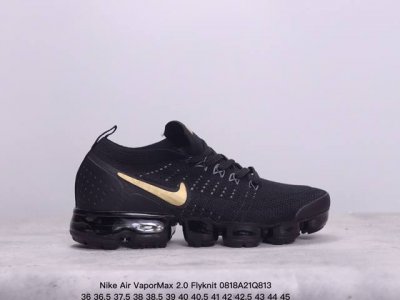 真标耐克nike Air Vapormax 2.0 Flyknit 全掌大气垫透气跑步鞋 货号:942842-009 尺码:36 36.5 37.5 38 38