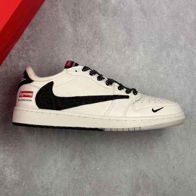 本地 核心私 Travis Scott X Fragment Design X Air Jordan 1 Low Og Sp Aj1 乔1 Supreme联名-